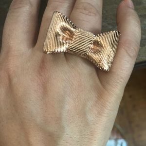 Kate Spade Rose Gold Bow Ring Size 7